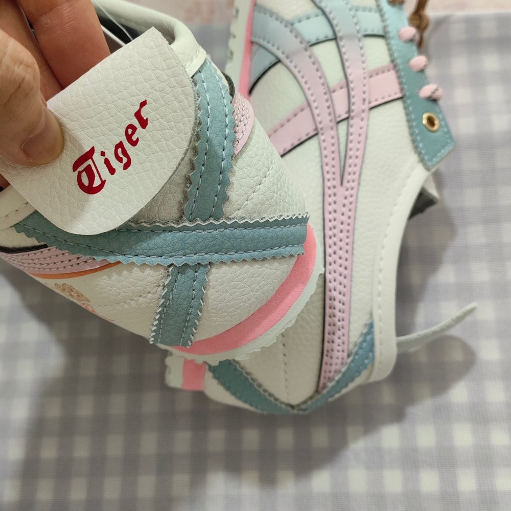 Onitsuka Tiger by Asics Women’s Pastel Blue, Pink & White Sneakers - Picture 5 of 7